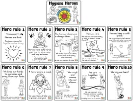 Hygiene Heroes classroom rules English download